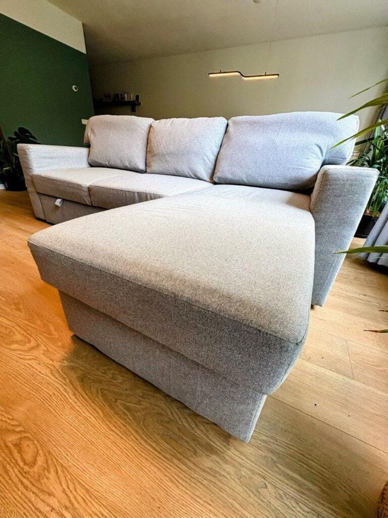 Three-seater sofa assembled in client’s living room